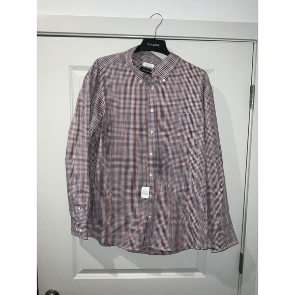 Jos A Bank Tailored Fit Long Sleeve Button Down Shirt Men's XL Plaid - Picture 2 of 11